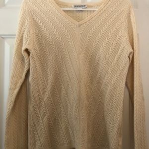 Women’s off-white v-neck sweater